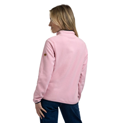 Tister Women's 1/2 Zip Fleece Top in Pink Peony