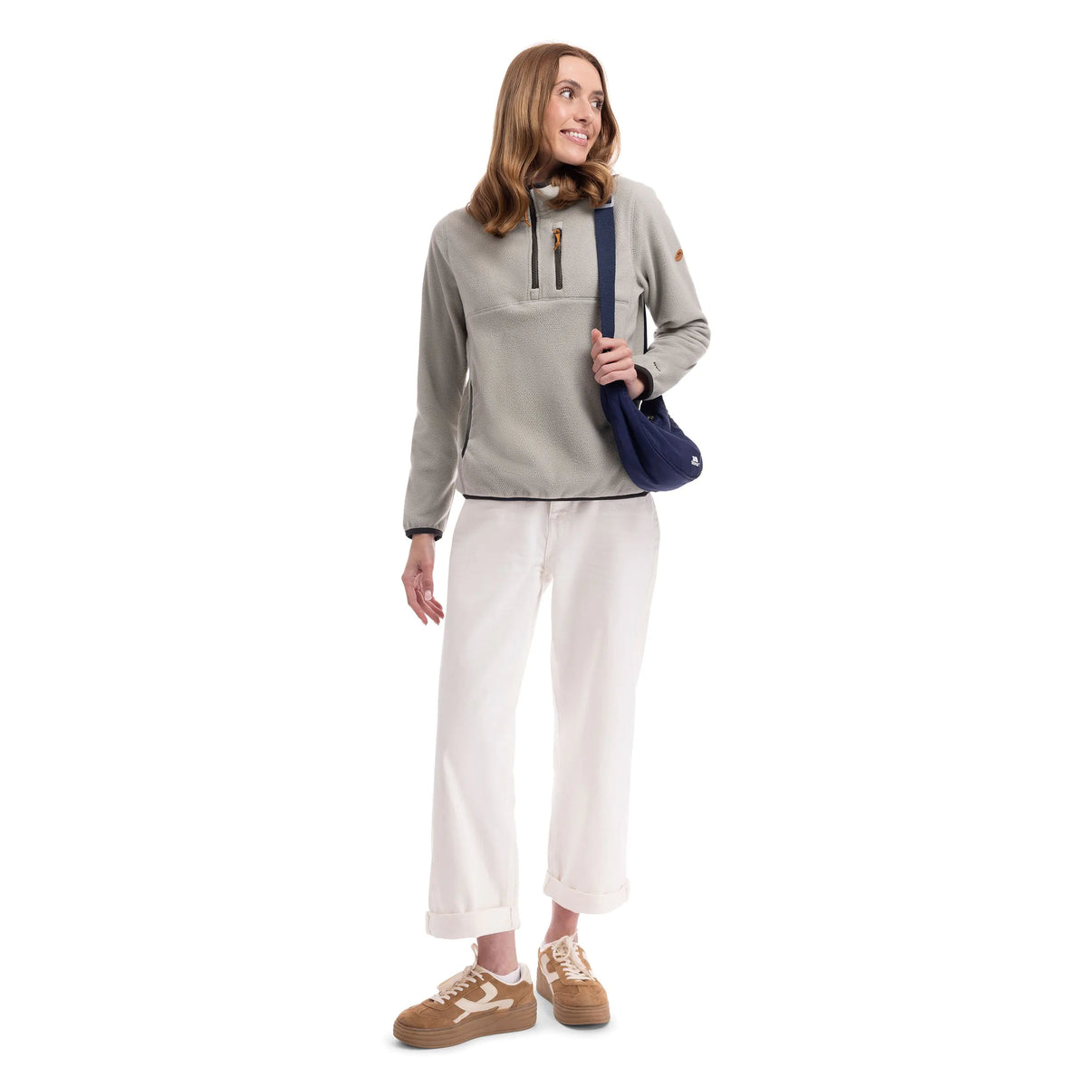 Tister Women's 1/2 Zip Fleece Top in Soft Sage