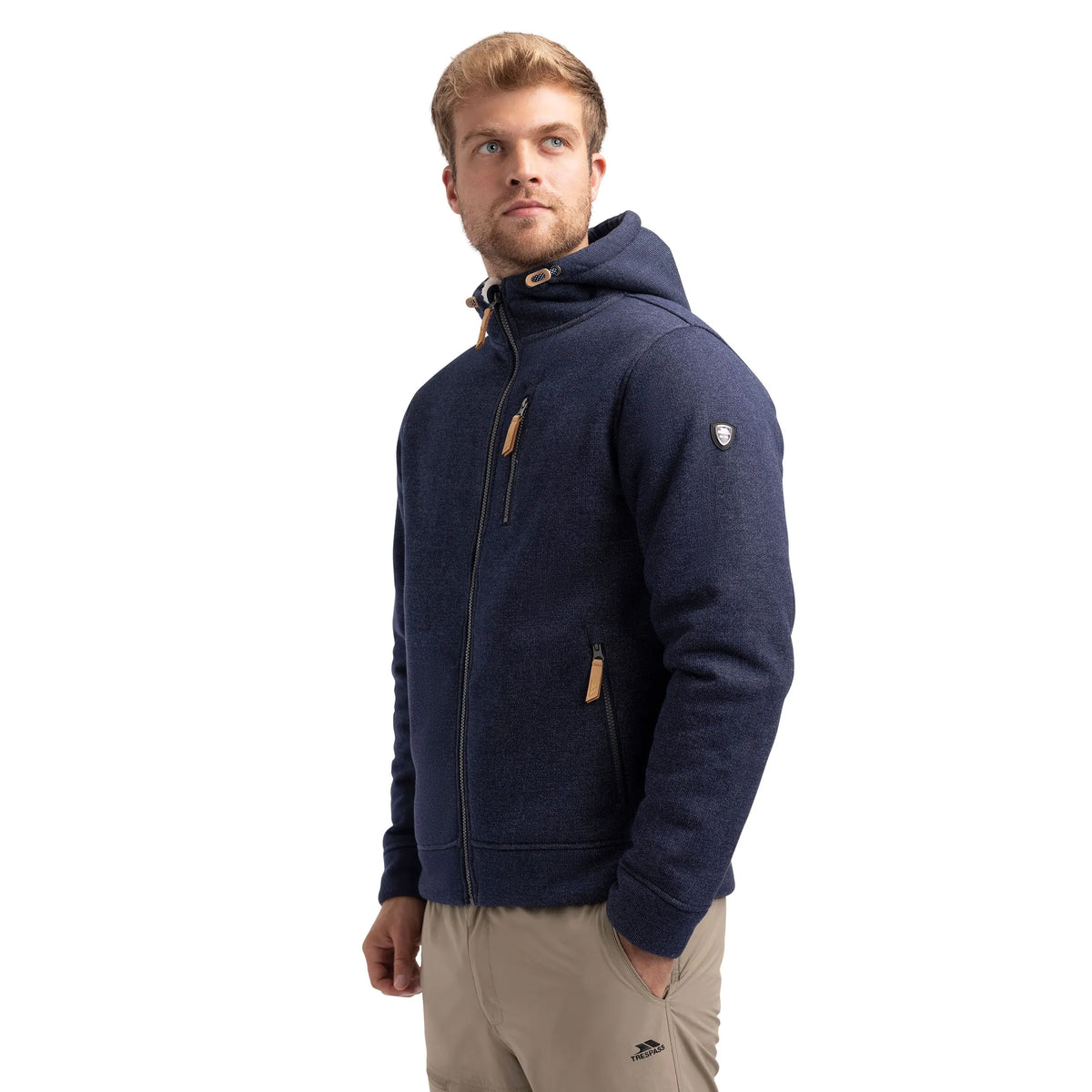 Truther Men's Sherpa Lined Casual Jacket in Navy