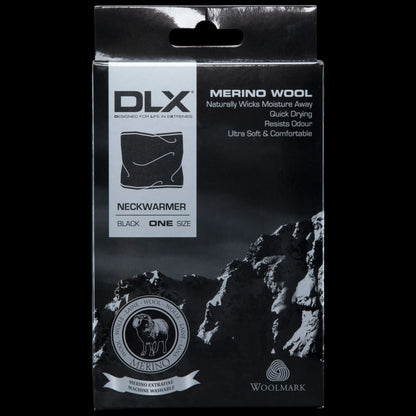 Asuka DLX Merino Wool Neck Warmer in Black