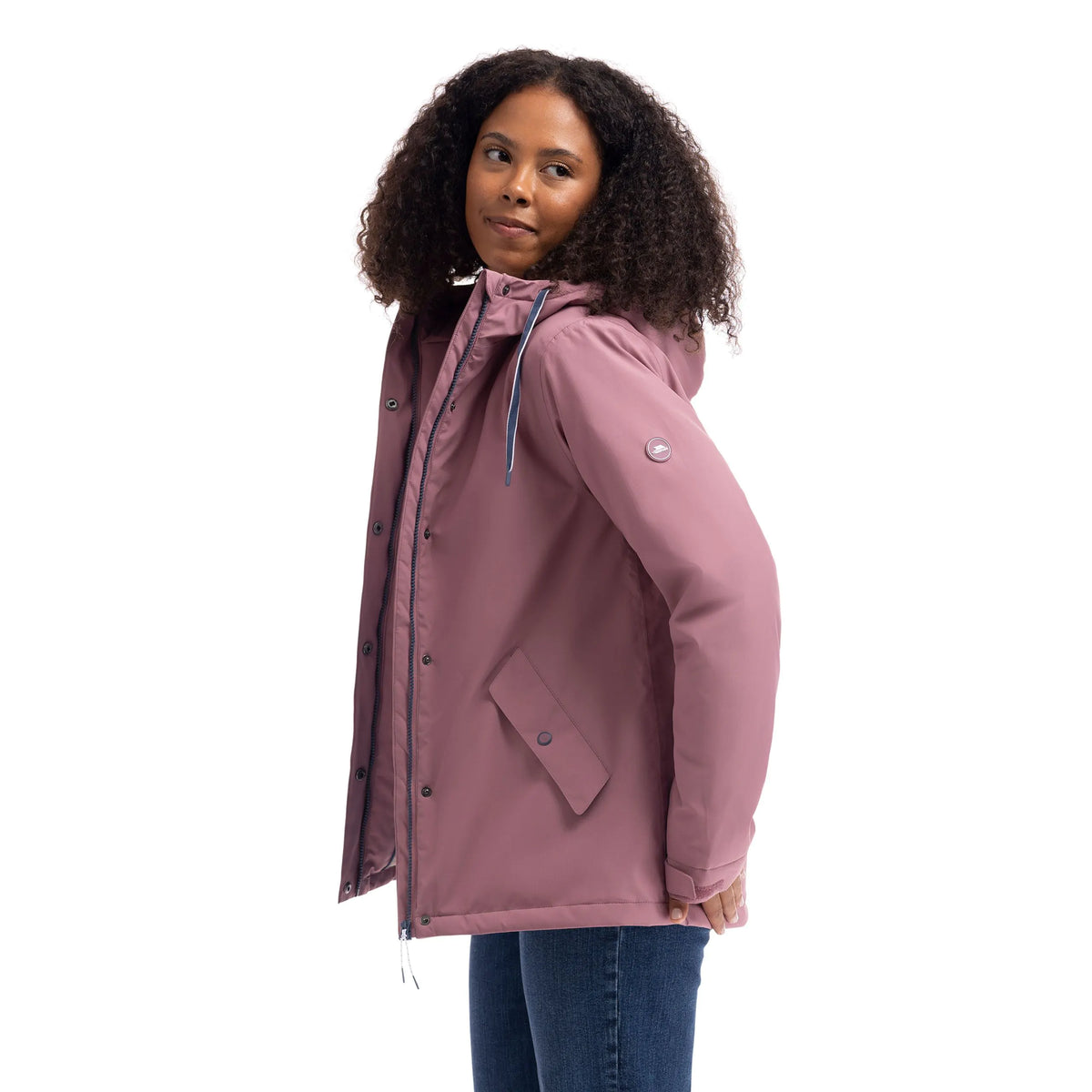 Yulia Women's Padded Waterproof Jacket in Faded Rose