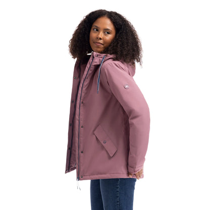 Yulia Women's Padded Waterproof Jacket in Faded Rose