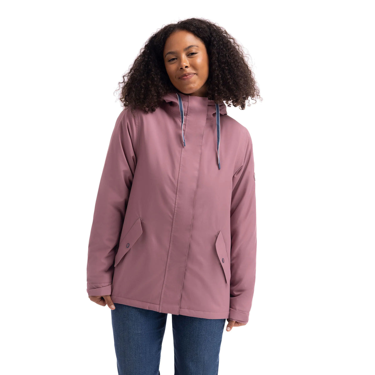 Yulia Women's Padded Waterproof Jacket in Faded Rose