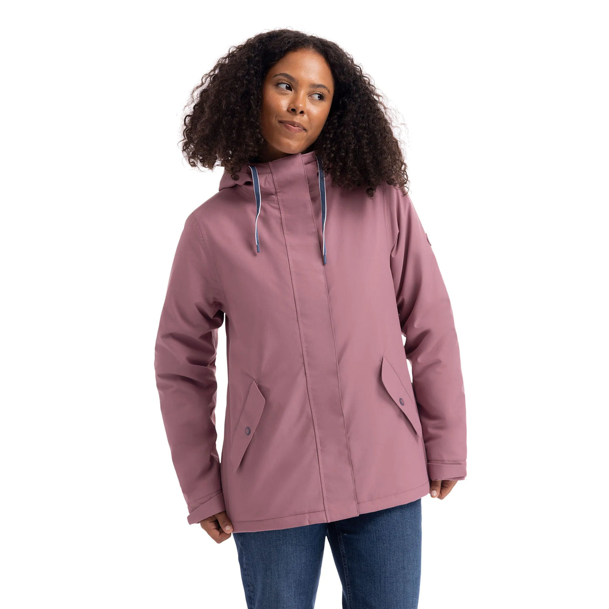 Yulia Women's Padded Waterproof Jacket in Faded Rose