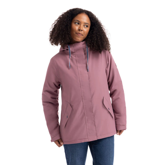 Yulia Women's Padded Waterproof Jacket in Faded Rose