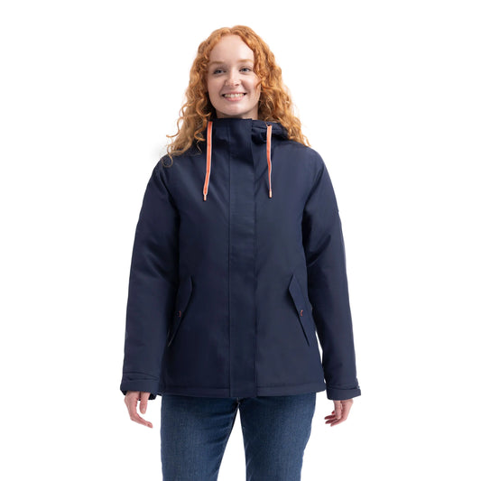 Yulia Women's Padded Waterproof Jacket in Navy