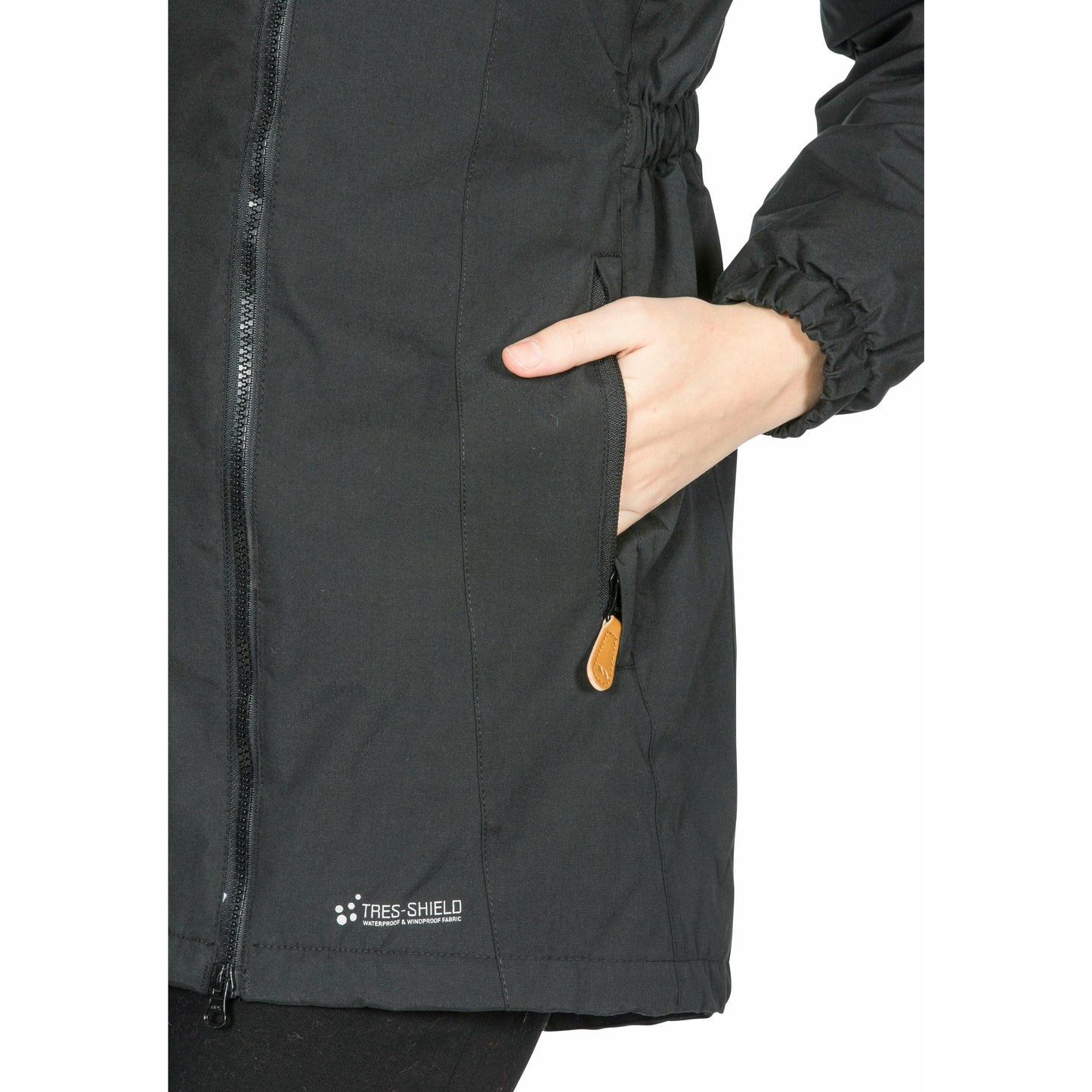 Celebrity Women's Waterproof Padded Longer Length Parka Jacket in Black