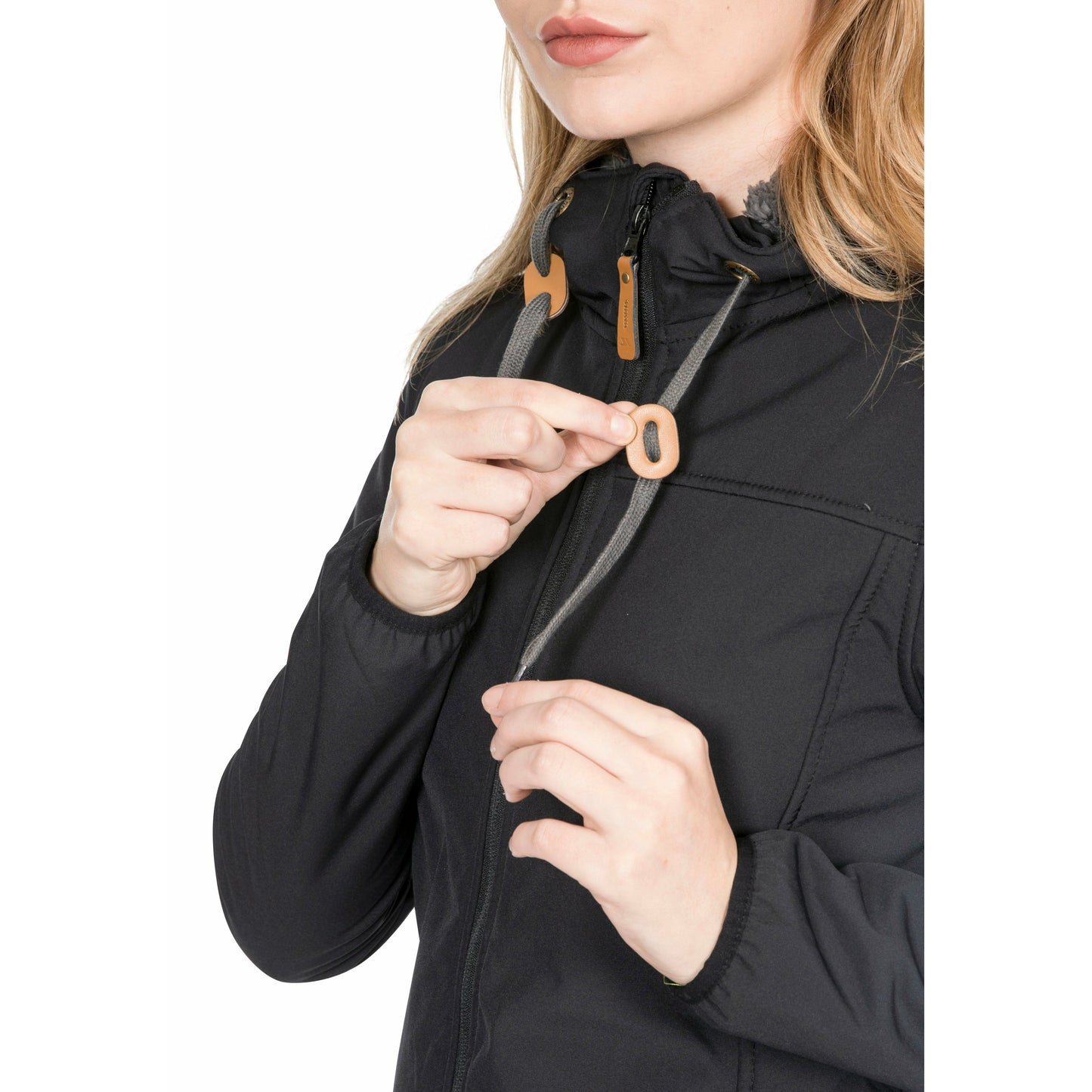 Kristen Women's Longer Length Softshell Jacket in Black