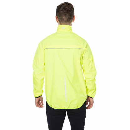 Retract Men's Hi-Vis Unpadded Waterproof Packaway Jacket in Yellow