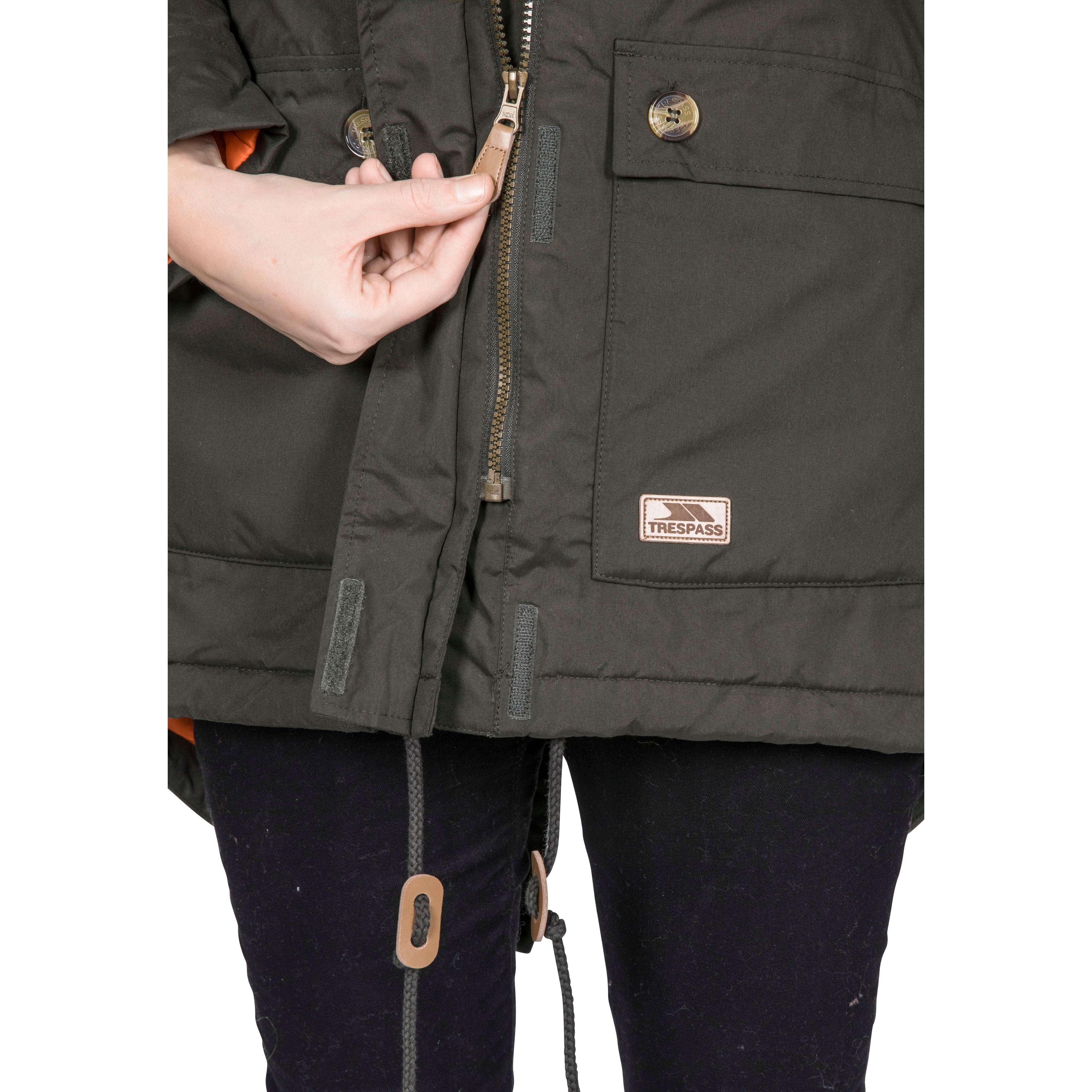 Trespass dolly outlet parka khaki