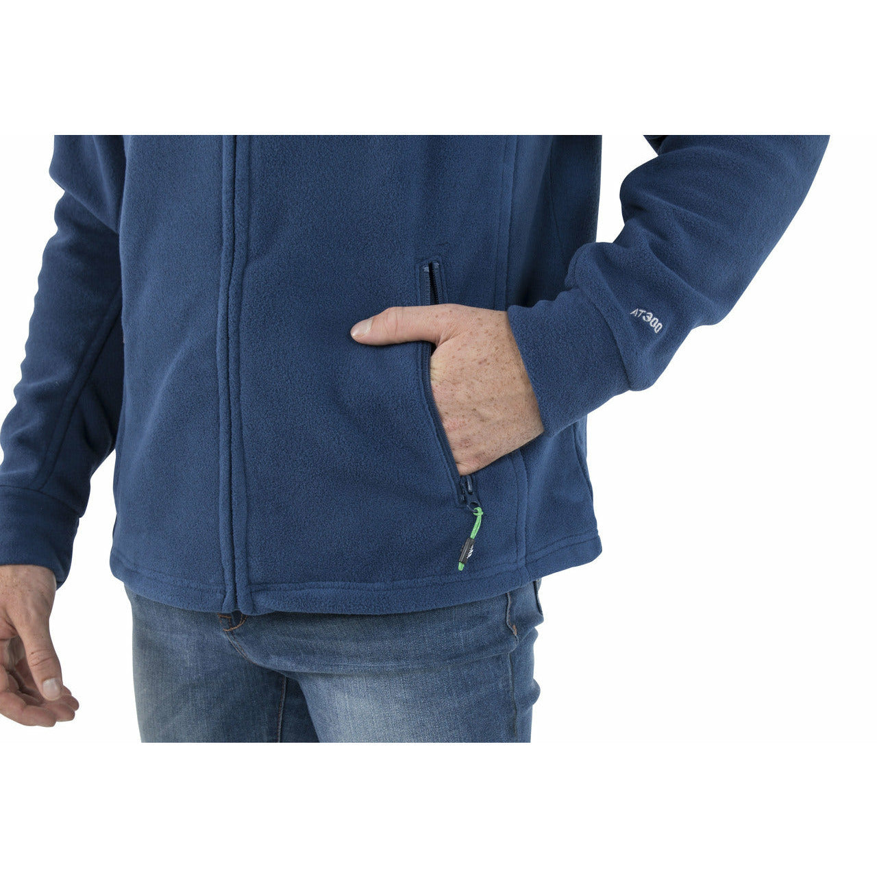 Mens navy full zip cheap fleece