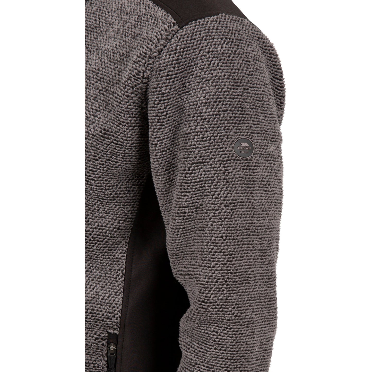 Faratino Men's Knitted Striped Fleece Jacket - Dark Grey Stripe