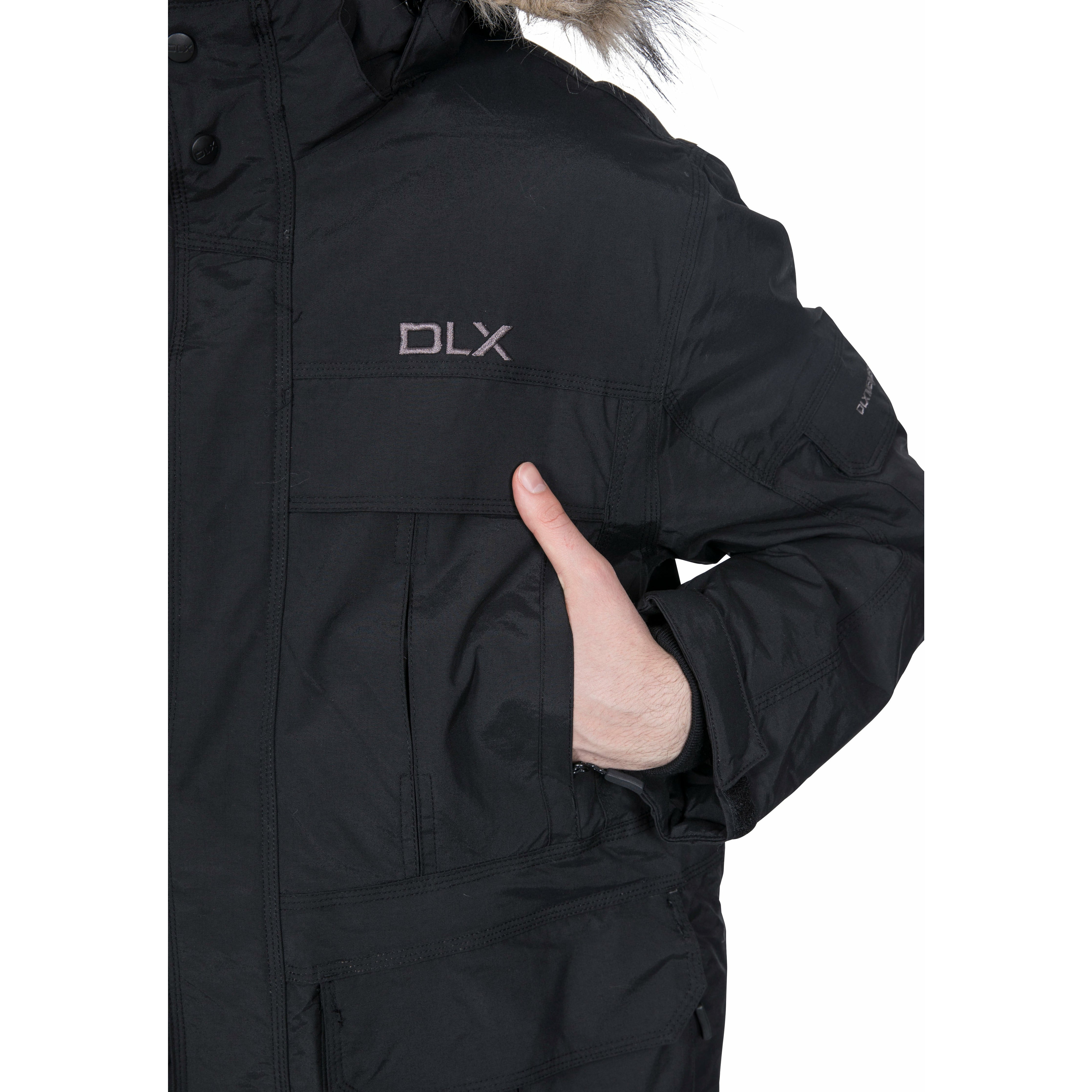 Dlx Mens Highland Down Jacket Black Trespass Ireland