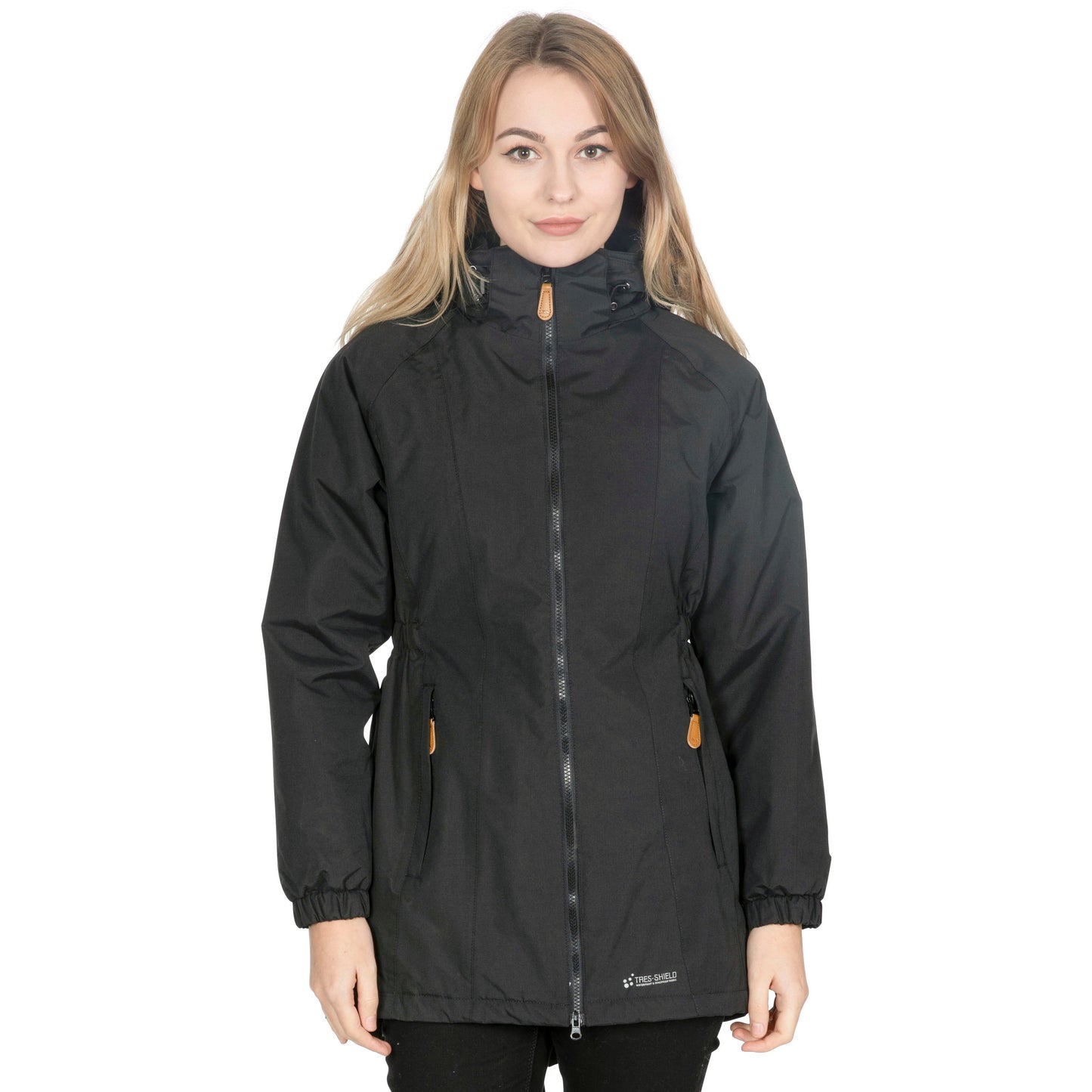 Celebrity Womens Waterproof Padded Longer Parka Jacket in Black