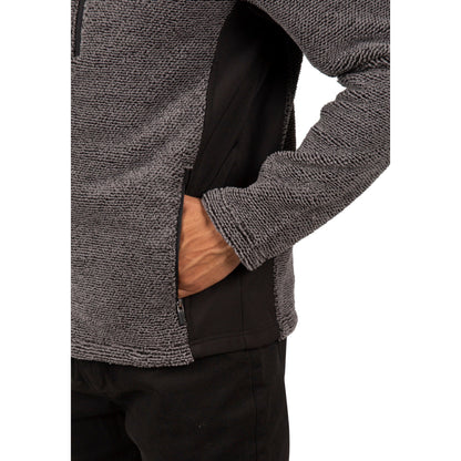 Faratino Men's Knitted Striped Fleece Jacket - Dark Grey Stripe