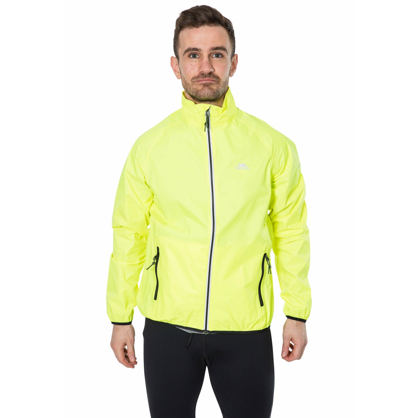 Retract Men's Hi-Vis Unpadded Waterproof Packaway Jacket in Yellow