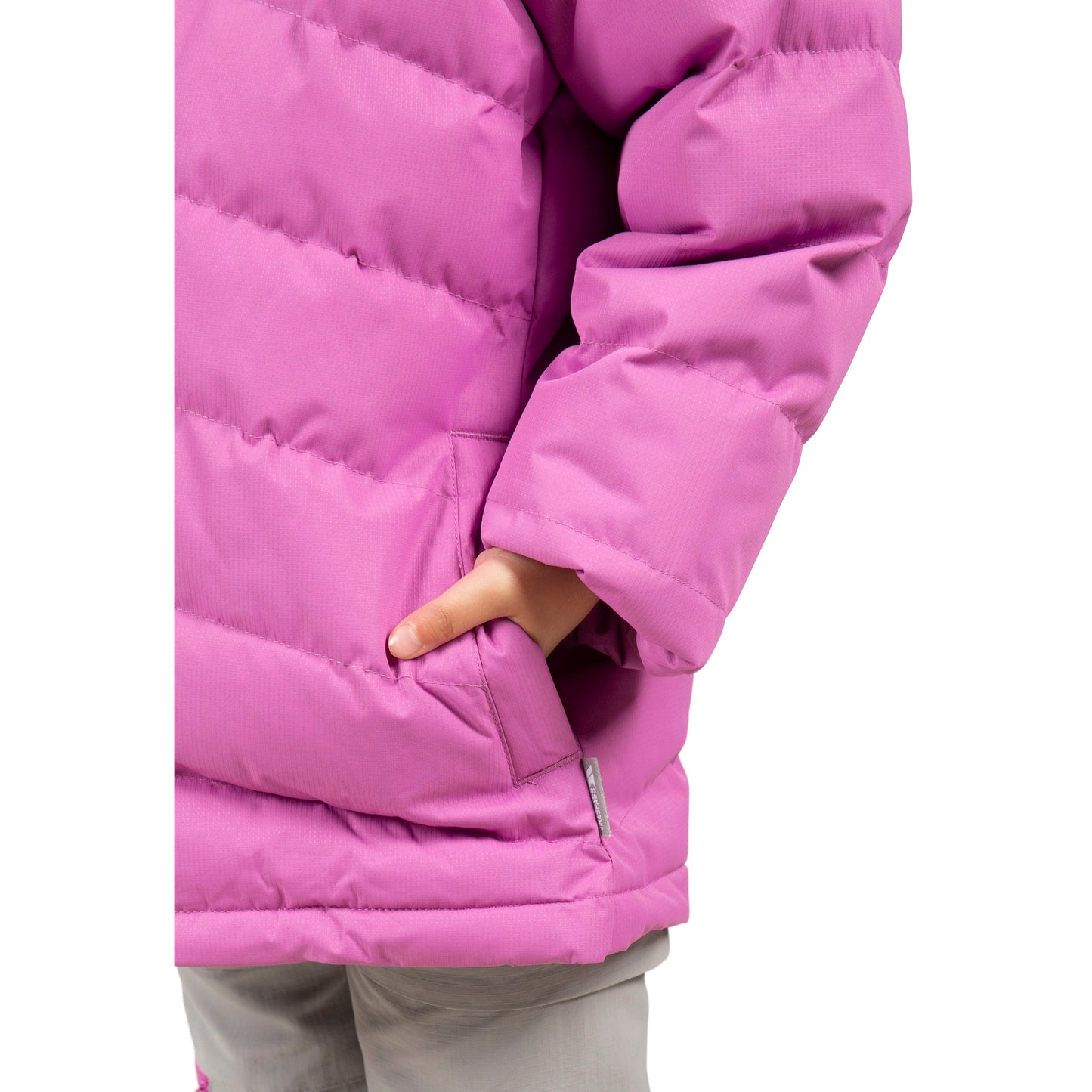 Amira Girls' Hooded Padded Jacket in Deep Pink