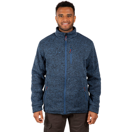 Ampney Men's Fleece Jacket with Sherpa Lining in Smokey Blue
