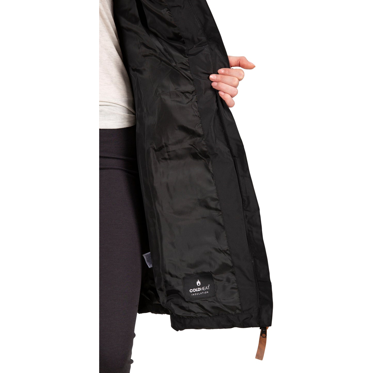 Audrey Women's Padded Long Length Jacket - Black