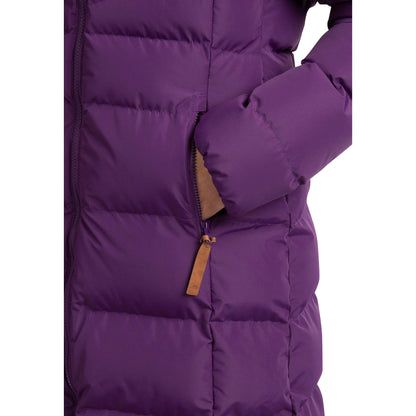 Audrey Women's Padded Long Length Jacket - Dark Wild Purple