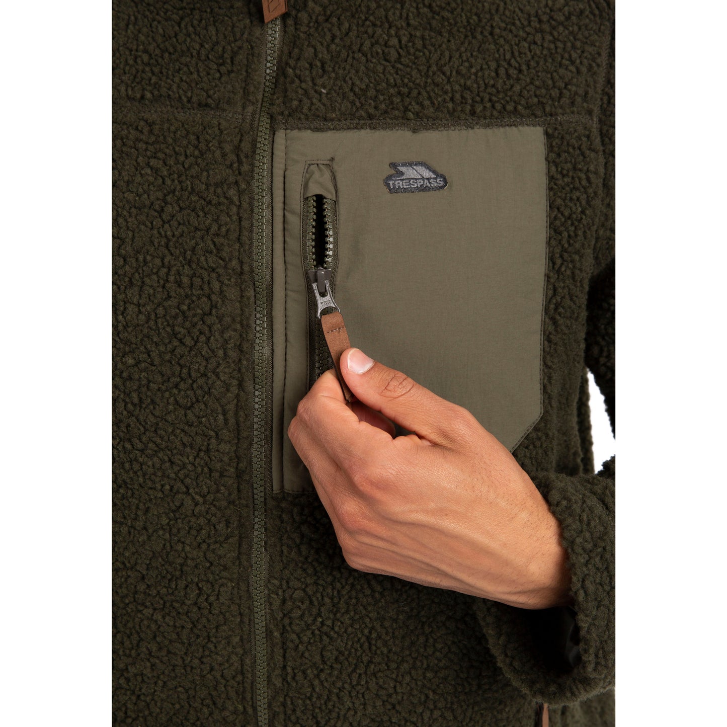 Buck Men's Sherpa Fleece Jacket in Ivy