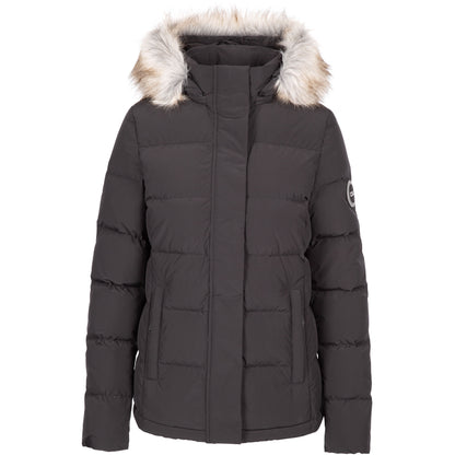 Trespass Womens DLX Down Padded Jacket Composed in Black