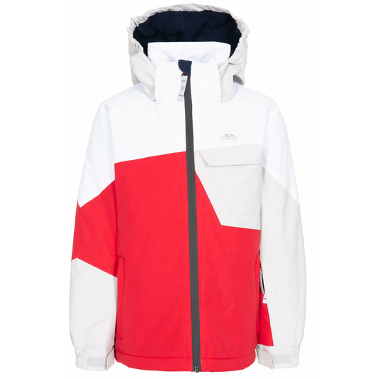 Red and white ski jacket curious from trespass ireland