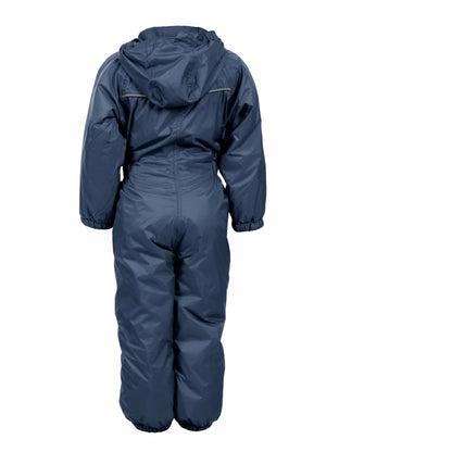 DripDrop Childs Waterproof Rain Suit in Navy Puddlesuit