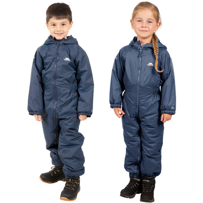 DripDrop Childs Padded Waterproof Rain Suit in Navy