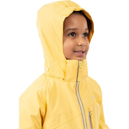 Elite Girls' Waterproof Rain Jacket in Pale Lemon