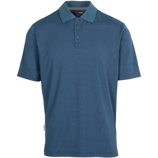 Gedding Men's Quick Dry Polo Shirt in Dark Peacock Marl