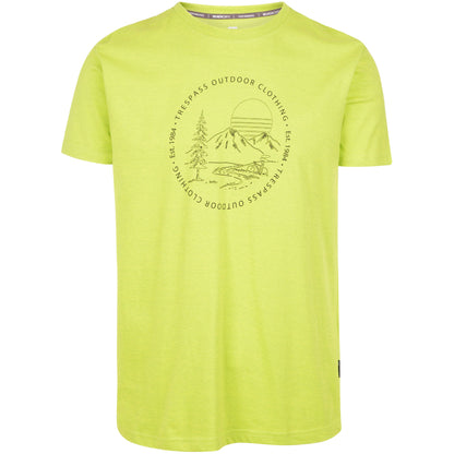 Glentress Men's Quick Dry Casual Printed T-Shirt in Jalapeno