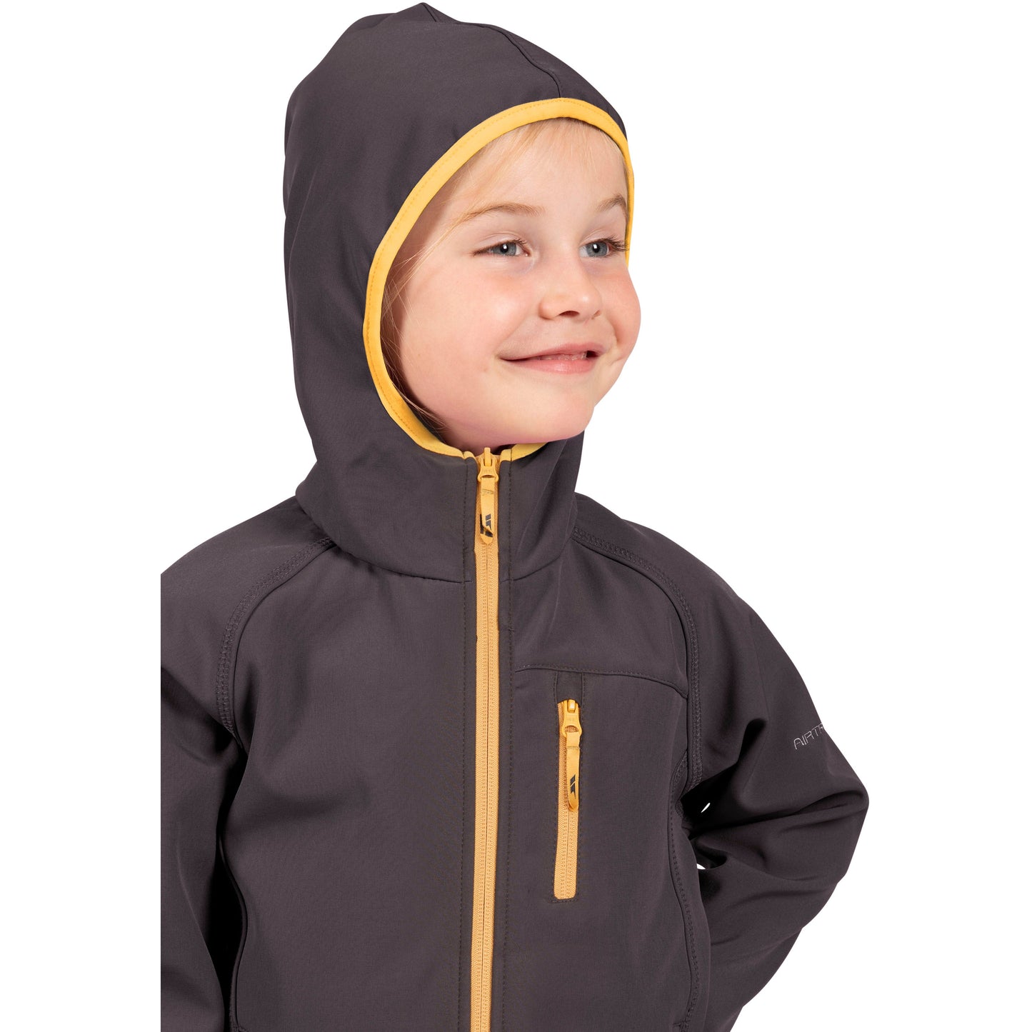 Kian Kids Softshell Jacket in Dark Grey