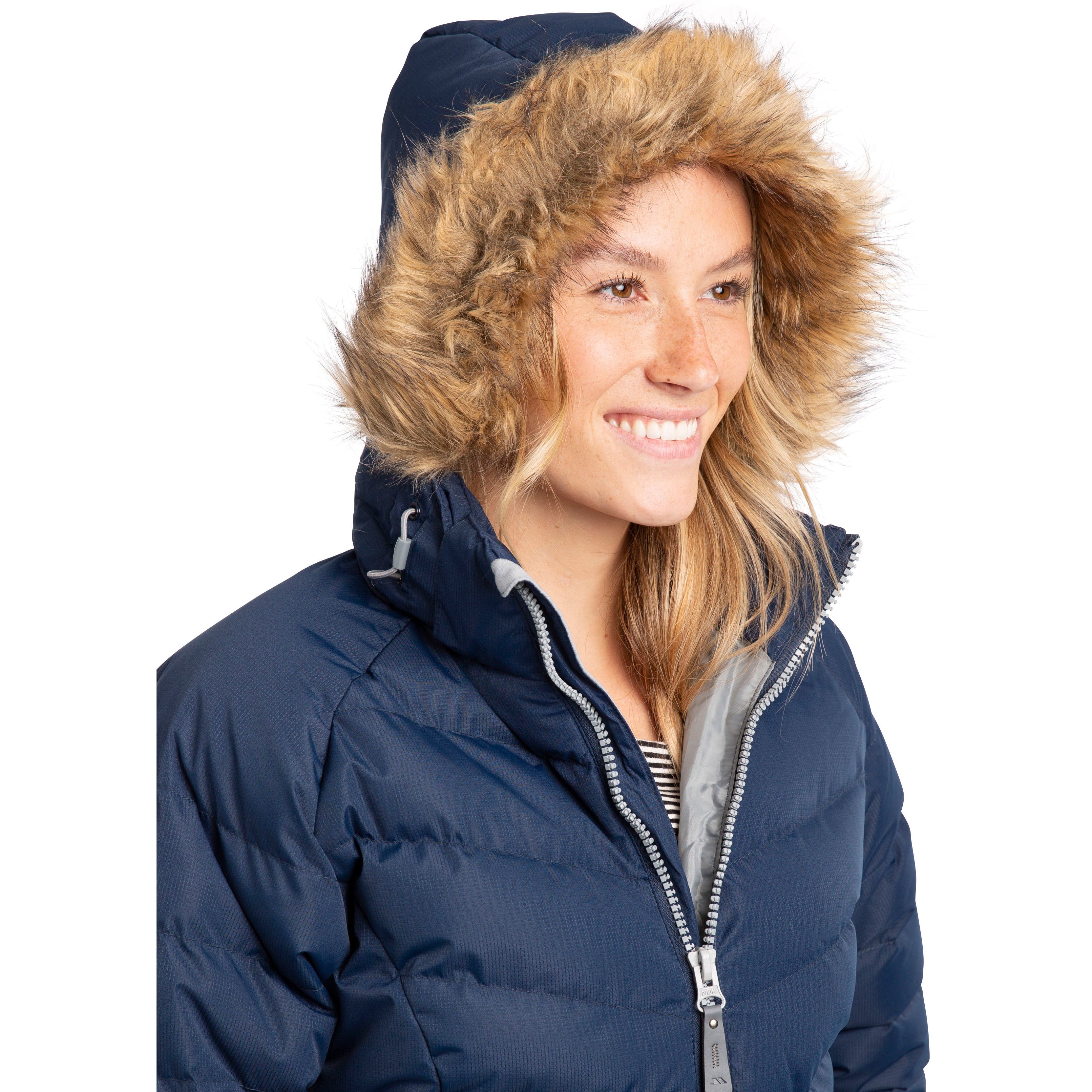 Trespass womens nadina outlet padded hooded jacket black