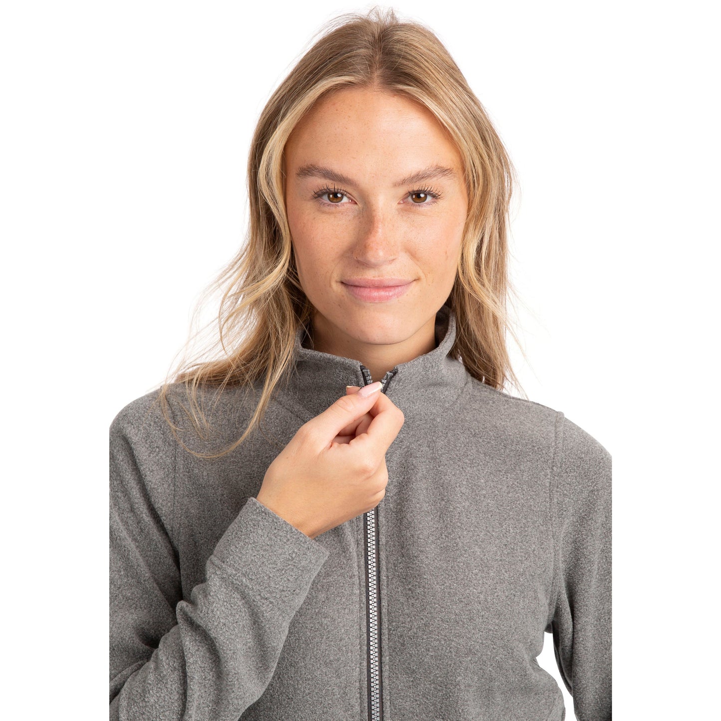Trespass Womens Full Zip Fleece Reckon in Grey Marl