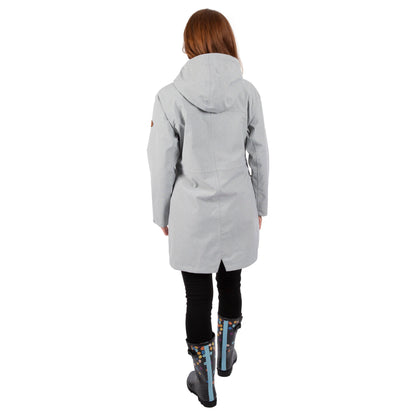 Remote Women's Longer Unpadded Waterproof Jacket in Grey Marl