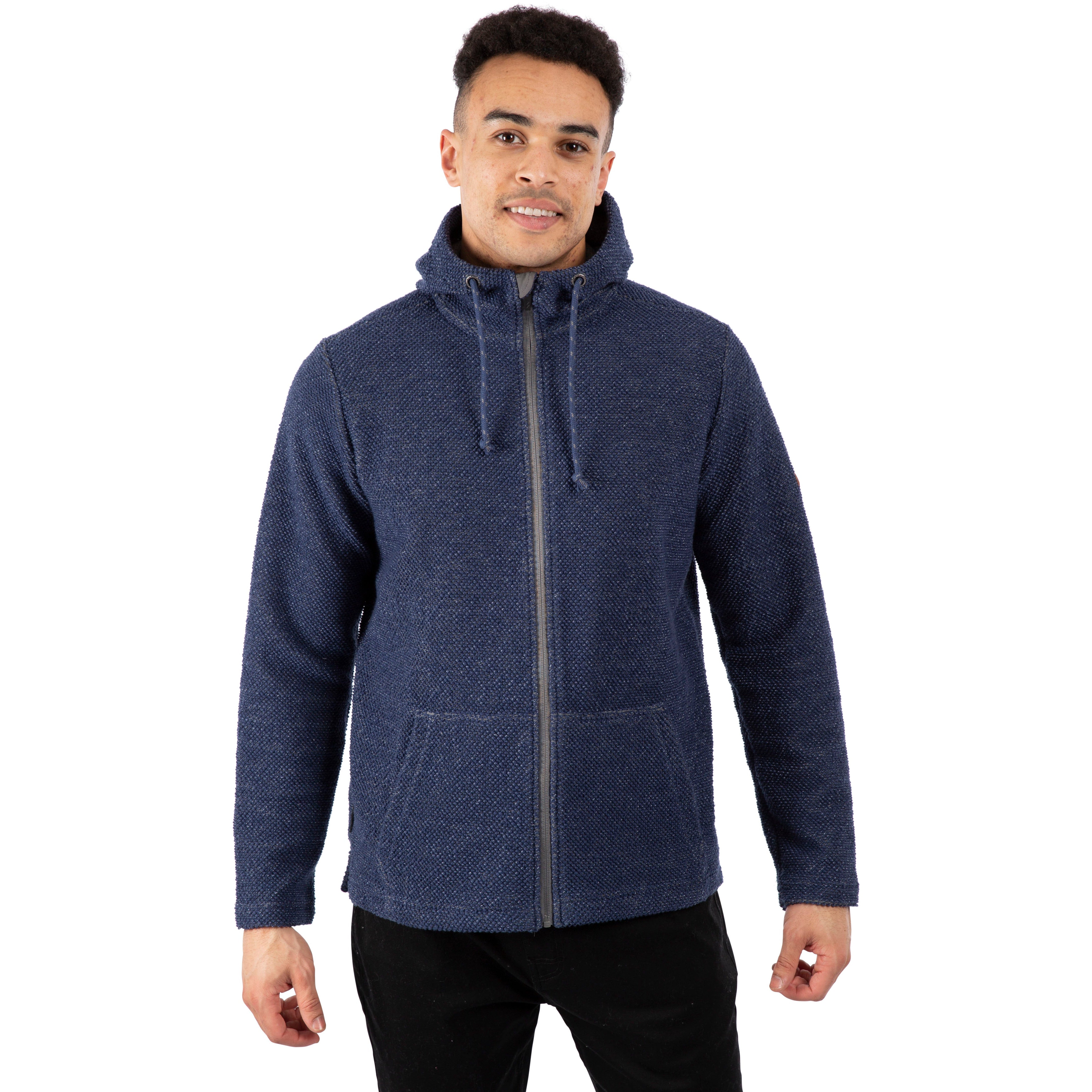 Navy cheap knitted hoodie