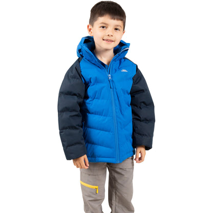 Sidespin Boys' Windproof Padded Jacket in Navy