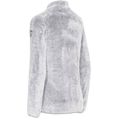 Telltale Women's Soft and Furry Fleece Jacket in Silver Grey