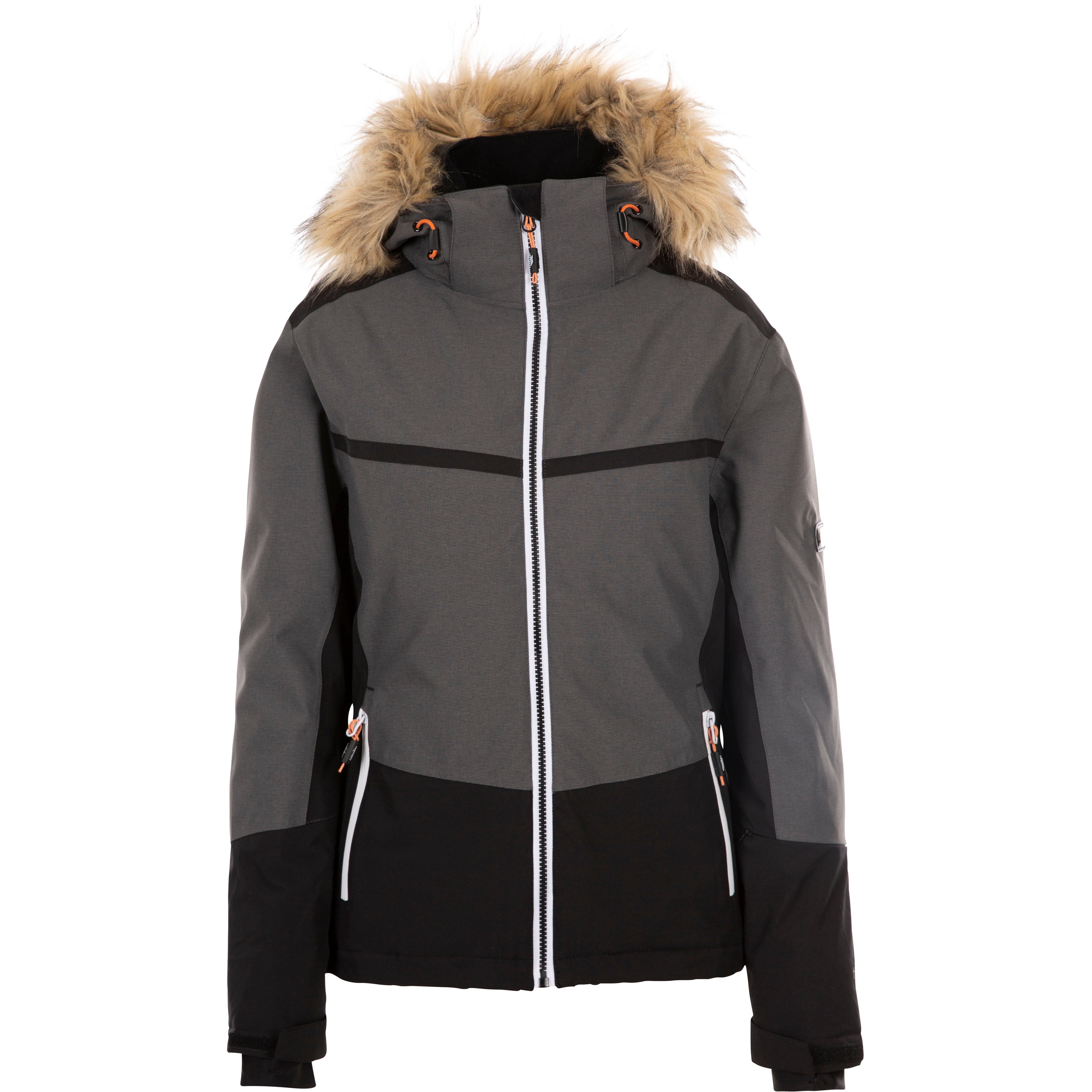 Temptation Womens Padded Waterproof Ski Jacket in Black Trespass