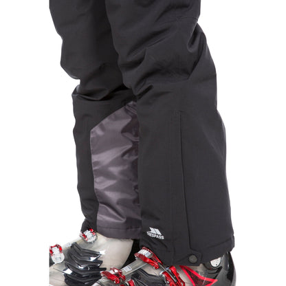 Trevor Men's Ski Trousers, Lightly Padded Slim Fit in Black