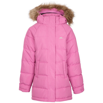 Unique Girls' Water Resistant Padded Jacket - Deep Pink