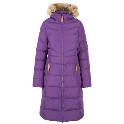 Audrey Women's Padded Long Length Jacket - Dark Wild Purple