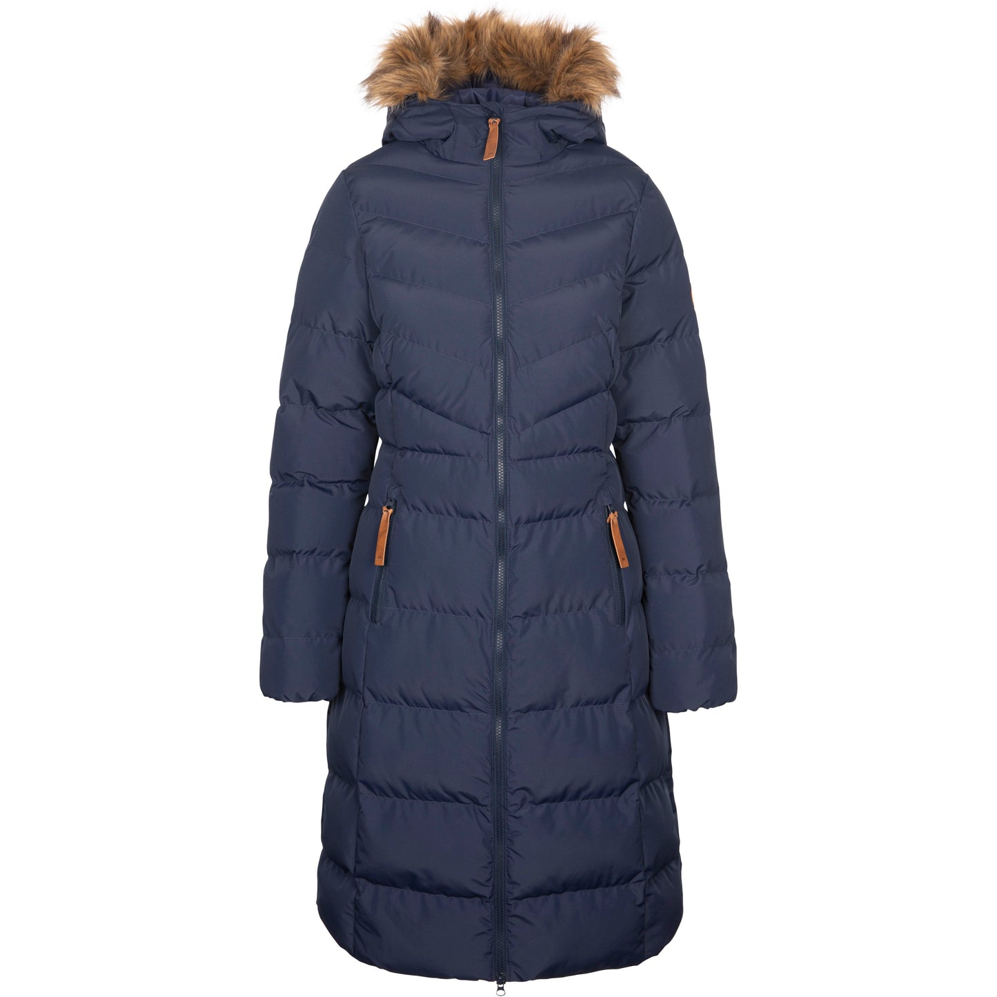 Audrey Women's Padded Long Length Jacket in Navy