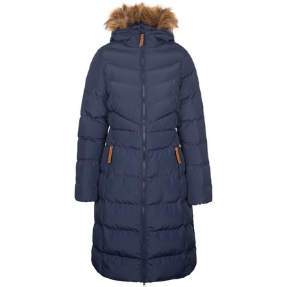 Audrey Women's Padded Long Length Jacket in Navy