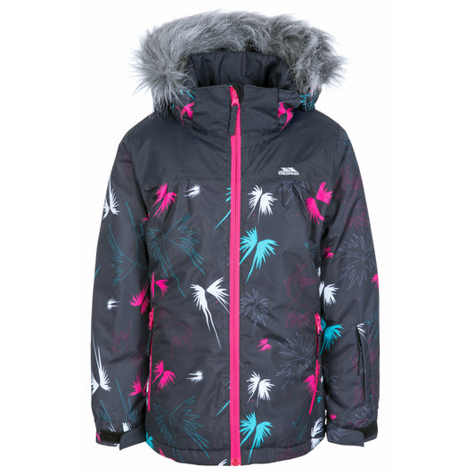 Beebear Girl's Padded Waterproof Ski Jacket in Black