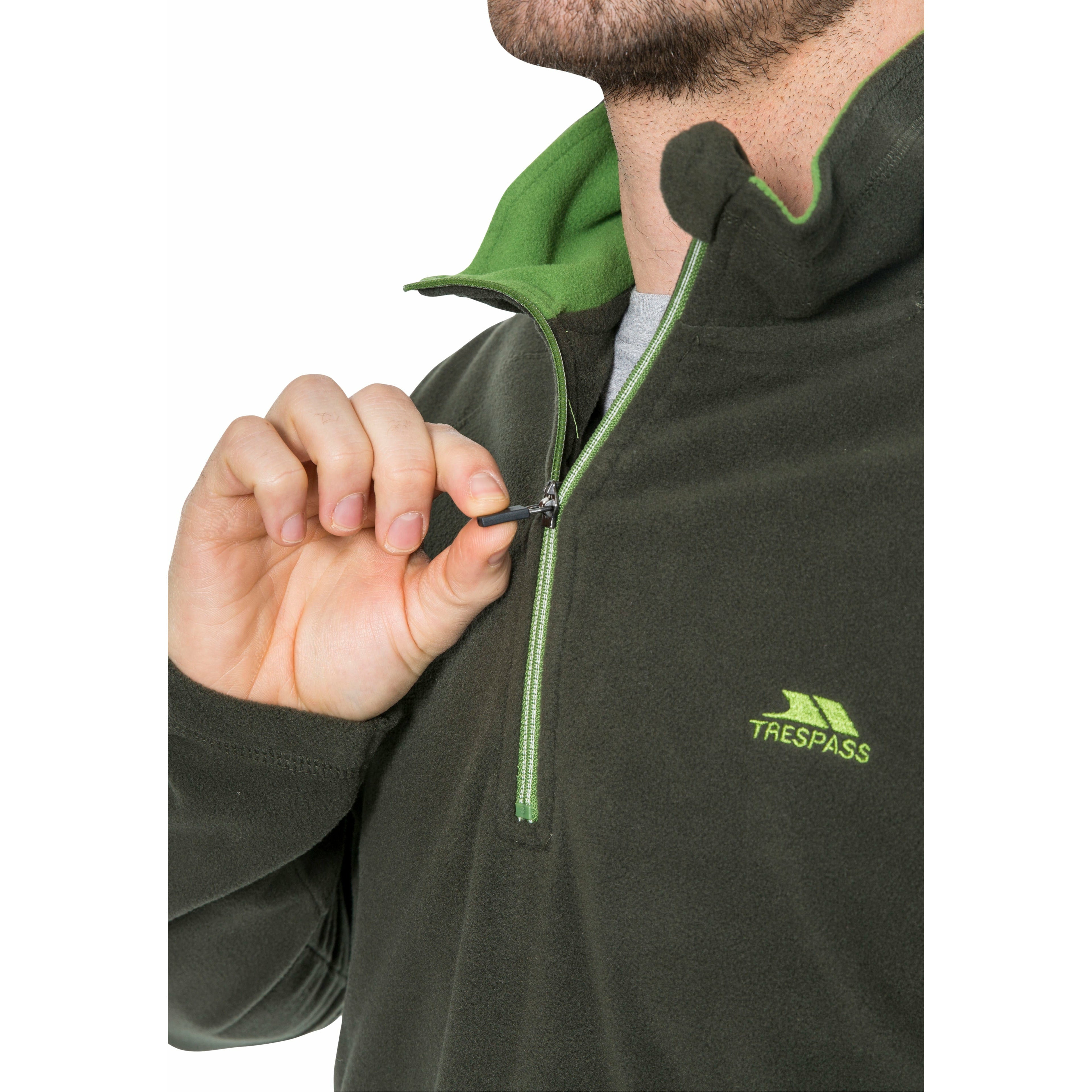 Trespass mens half top zip fleece