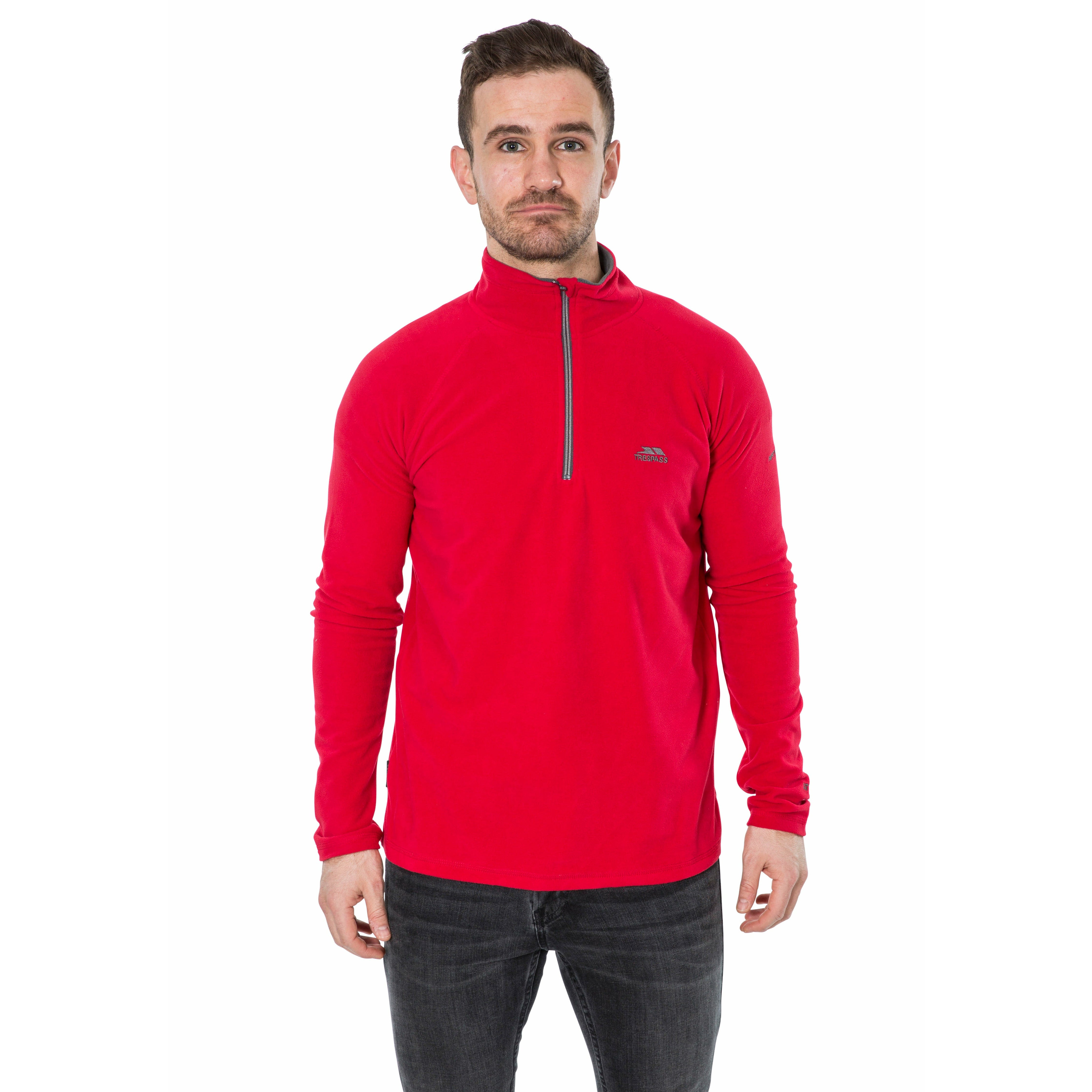 Trespass mens half top zip fleece