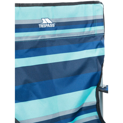 Branson Folding Camping Chair With Drinks Holder in Blue Stripe