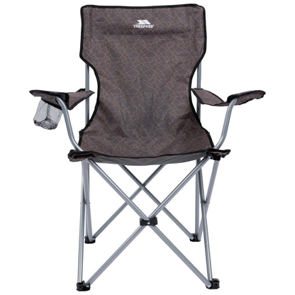 Branson Folding Camping Chair With Drinks Holder in Storm Grey Print